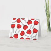 Carte Red Lollipops, Heart Lollipops, Lollipop Pattern (Devant)