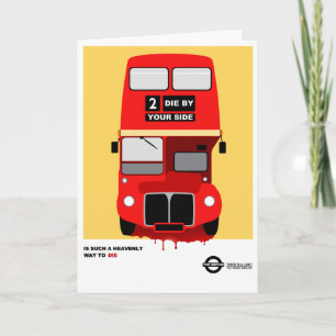 Carte Red London Bus Brit Pop Art Valentine