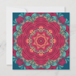 Carte Red Lotus Mandala