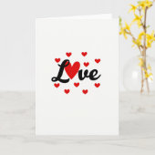 Carte Red Love Hearts Valentine Card (Fleur jaune)