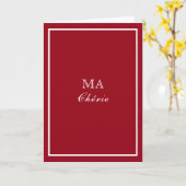 Carte Red Ma Chérie inspirée par le designer (Fleur jaune)