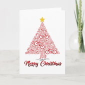 Carte Red Mtb Bicyclette Noël Arbre Joyeux Noël (Devant)