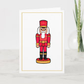 Carte Red Nutcracker Blank Inside Christmas Card (Devant)