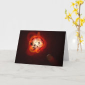 Carte Red Nwarf Star Orbité Par Une Hypothétique Exoplan (Fleur jaune)