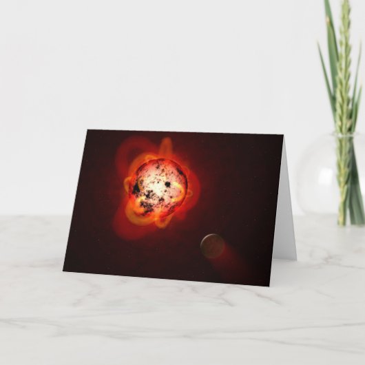 Carte Red Nwarf Star Orbité Par Une Hypothétique Exoplan (Devant)