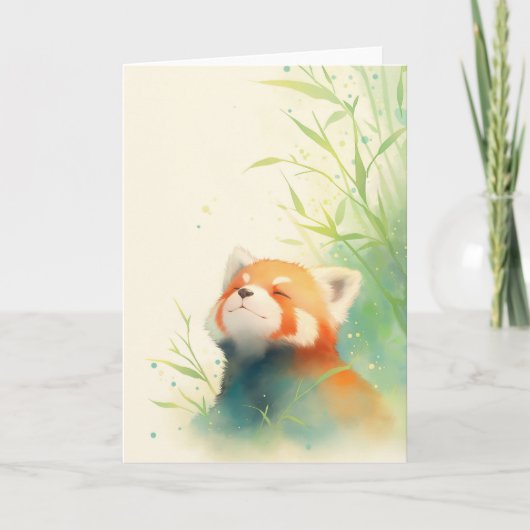 Carte Red Panda Peaceful Bliss (Devant)