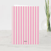 Carte Red + Pink Modern Stripe Bridesmaid Proposal (Dos)