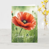Carte Red Poppy Folded Greeting Card (Fleur jaune)