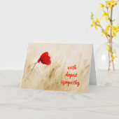 Carte Red Poppy Open Field Avec Une Sympathie Profonde (Fleur jaune)