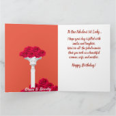 Carte Red Quilé Africain-Américain 1ère dame Anniversair (Intérieur)