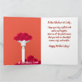 Carte Red Quilted African American 1st Lady Fête des Mèr (Intérieur)