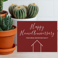 Red Real Estate Company Custom Home Anniversaire