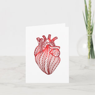 Carte Red Real Heart
