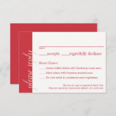 Carte Red Response, Collection Mariage Caroline (Devant / Derrière)