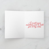Carte Red Ribbon Header on Valentine's Card (Intérieur)