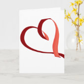 Carte Red Ribbon Header on Valentine's Card (Fleur jaune)