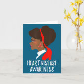 Carte Red Ribbon Month _ National Heart Disease Awarenes (Fleur jaune)