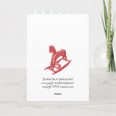 Carte Red Rocking Horse rayures (Dos)
