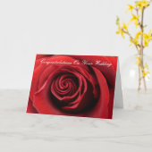 Carte Red Rose Félicitations À Votre Mariage (Fleur jaune)