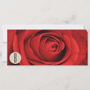 Carte Red Rose Kraft Rustic Glam Modern Cadeau Certifica