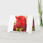 Carte Red Rose N Fern Get Well Card (Dos)