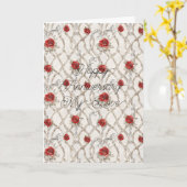 Carte Red Roses Faux Wood Floral Anniversary (Fleur jaune)