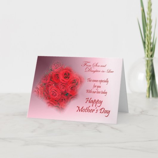 Carte Red Roses Happy Mother's Day Card (Devant)