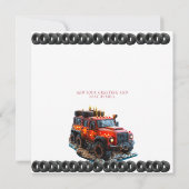 Carte Red Safari Camion Anniversaire Gâteau (Dos)