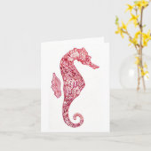 Carte Red Seahorse (Fleur jaune)