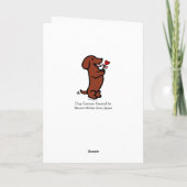 Carte Red Smooth Haired Dachshund (Dos)