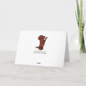 Carte Red Smooth Haired Dachshund (Dos)