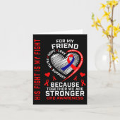 Carte Red Son combat est mon ami de combat Chd Awareness (Fleur jaune)