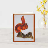 Carte Red Squirel Note (Fleur jaune)