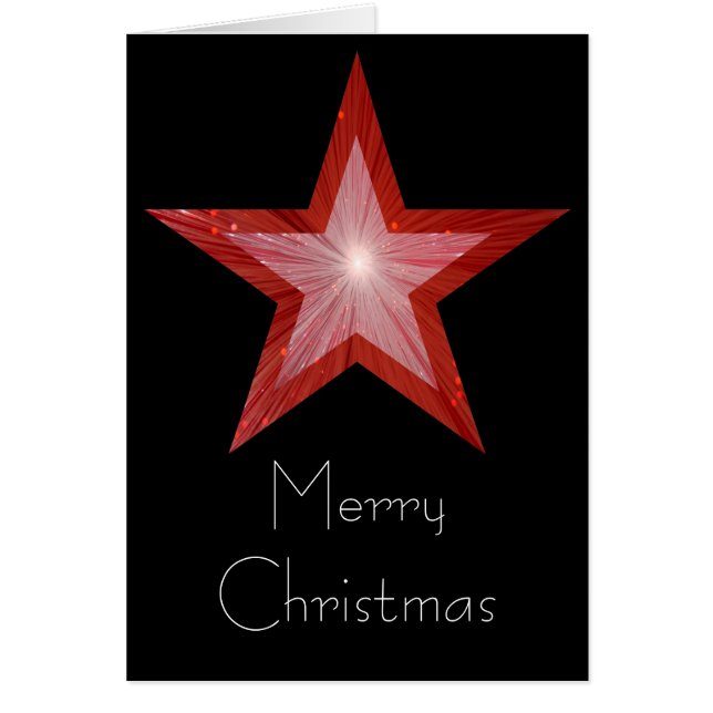 Carte Red Star 'Joyeux Noël' noir vertical (Devant)