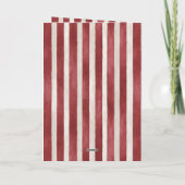 Carte Red Stripes Christmas Santa with Tree (Dos)
