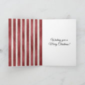 Carte Red Stripes Christmas Santa with Tree (Intérieur)