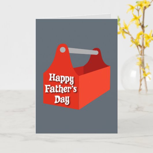 Carte Red Toolbox Happy Fête des pères (Fleur jaune)