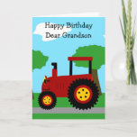 Carte Red Tractor Personnalisé Grandson Anniversaire<br><div class="desc">Carte de voeux rouge tracteur design petit-fils carte d'anniversaire. Customisez cette carte d'anniversaire avec n'importe quel texte puis faites-la imprimer et vous l'envoyer ou téléchargez-la instantanément sur votre appareil mobile. Si vous avez besoin d'aide pour vous customiser, contactez-nous via le lien de cette page. Carte d'anniversaire personnalisée pour petit-fils de...</div>