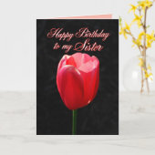 Carte Red Tulip Bonne soeur d'anniversaire (Fleur jaune)