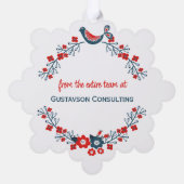 Carte Red Turquoise Blue Bird & Floral Folal Art W (Verso)