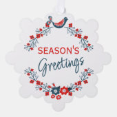 Carte Red Turquoise Blue Bird & Floral Folal Art W (Recto)