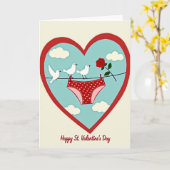 Carte Red Undies Rose Valentine Card (Fleur jaune)