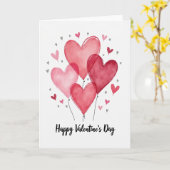 Carte Red Valentines Day Heart Balloon Card (Fleur jaune)