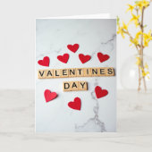 Carte Red Valentines Day Scrabble Card (Fleur jaune)