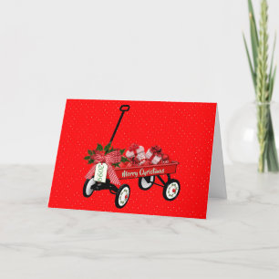 Carte Red Wagon Présente Un Joyeux Noël Nom Christ