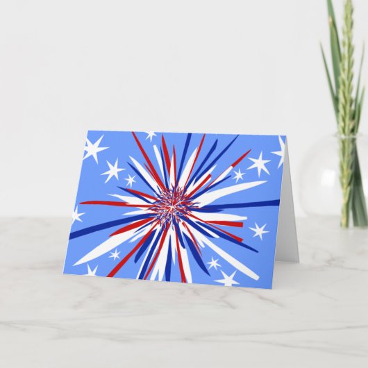 Carte Red White & Blue Starburst (Devant)