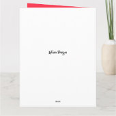 Carte Red & White Heart Fête des mères afro-américaines (Dos)