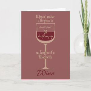 Carte Red Wine Glass custom greeting card