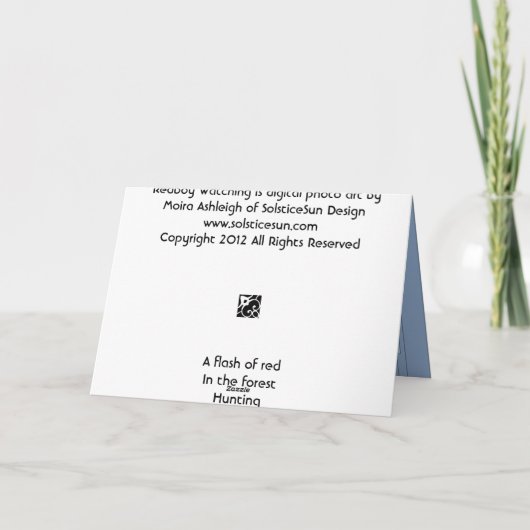 Carte Redboy Watching (Dos)