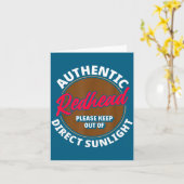 Carte Redhead Keep Out Of Sunlight - Funny Ginger  (Fleur jaune)